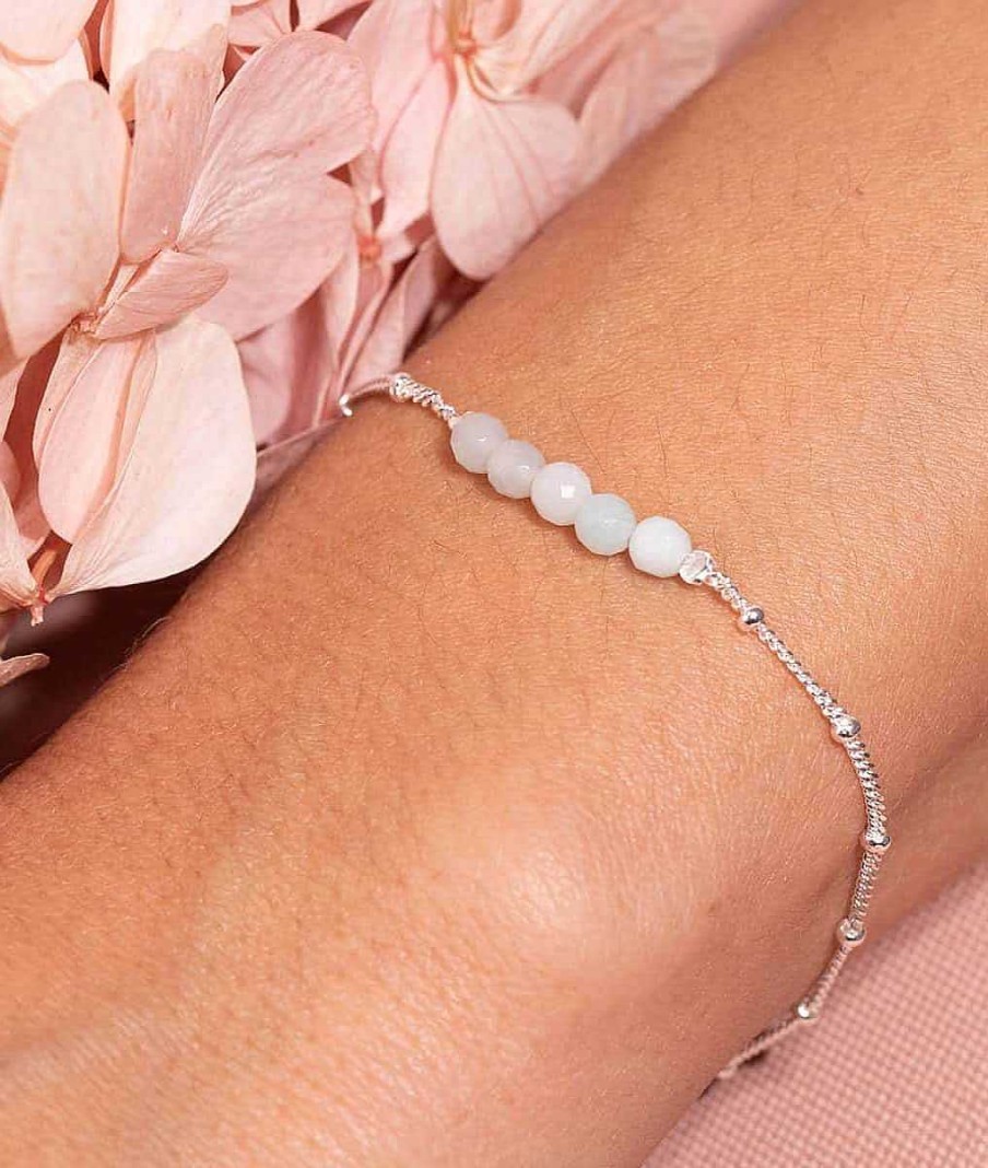 Bracelets Femme L'Atelier d'Amaya | Bracelet Cha Ne Et Barrette D'Amazonite Argent 925