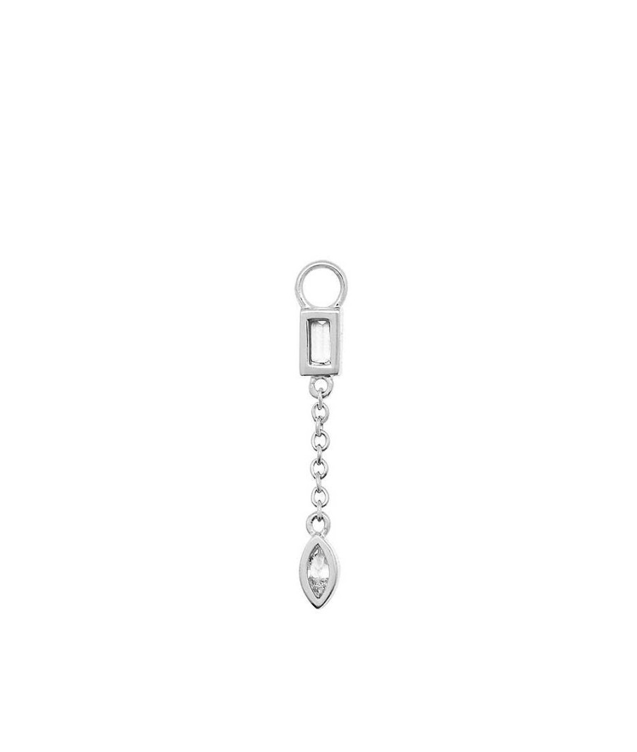 Bijoux Femme L'Atelier d'Amaya | Pampille Pendante Cha Nette Pour Boucle D'Oreille Argent 925