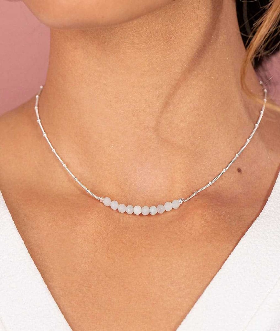 Colliers Femme L'Atelier d'Amaya | Collier Cha Ne Et Barrette D'Amazonite Argent 925