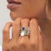 Bagues Femme L'Atelier d'Amaya | Bague Pastille Aventurine Ovale Argent 925