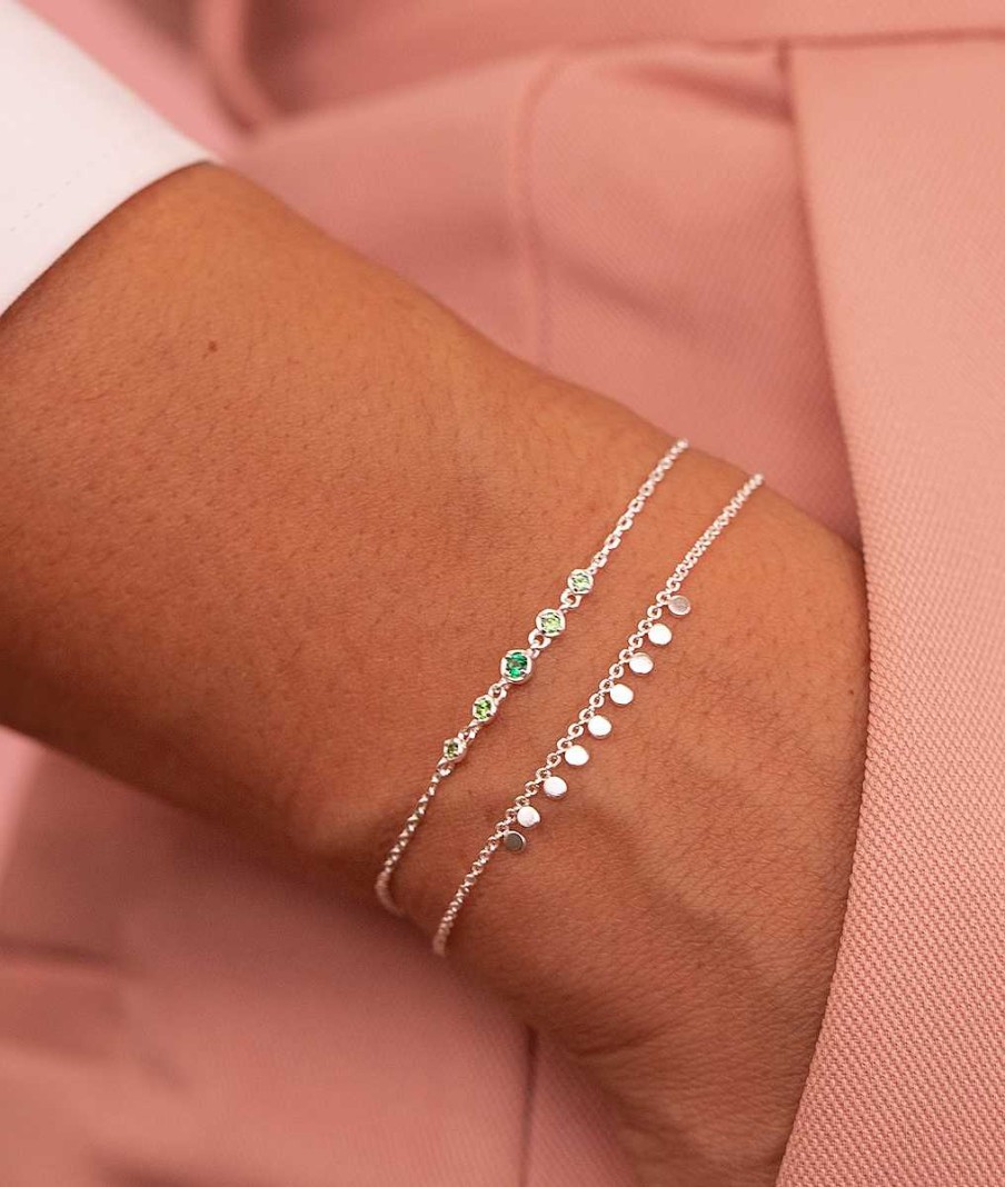 Bracelets Femme L'Atelier d'Amaya | Duo Ori Et D Grad De Zircons Argent 925