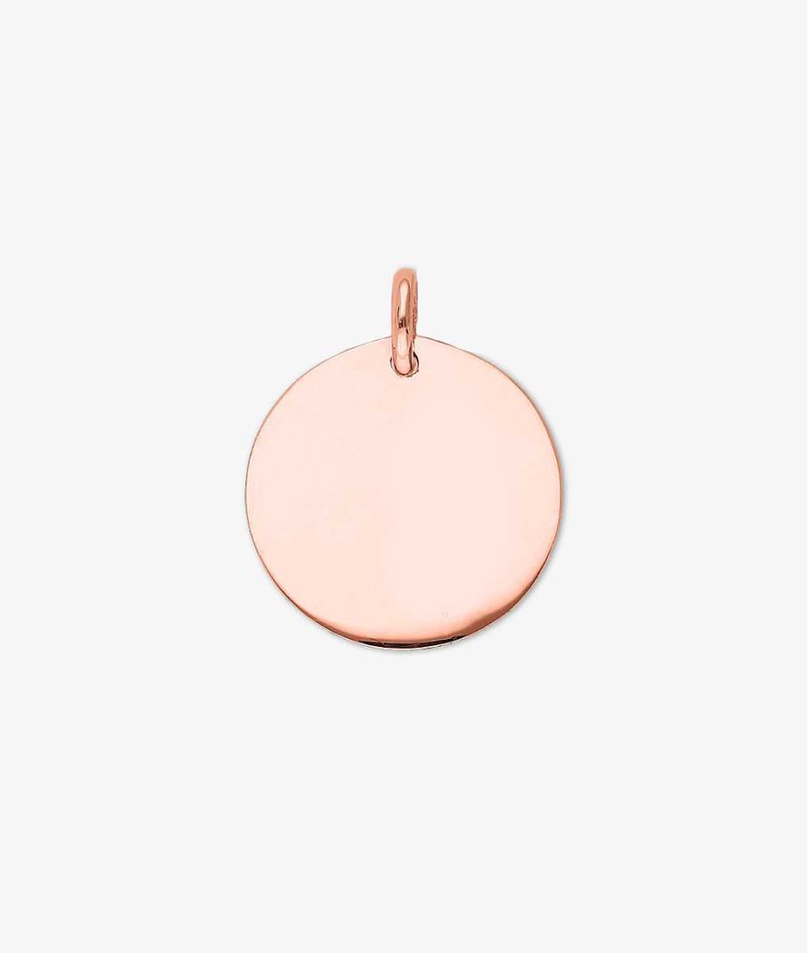 Pendentifs L'Atelier d'Amaya | M Daille Plate 15 Mm Plaqu Or Rose