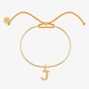 Bracelets Femme L'Atelier d'Amaya | Bracelet Jonc Cordon Pendentif Initiale Plaqu Or