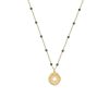 Colliers Femme L'Atelier d'Amaya | Collier Mini Perles Vertes Et M Daille Toile Tress E Plaqu Or