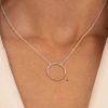 Colliers Femme L'Atelier d'Amaya | Collier Cha Ne Petit Anneau Argent 925