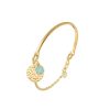 Bracelets Femme L'Atelier d'Amaya | Demi Jonc Cha Nette M Daille Martel E Et Amazonite Sertie Plaqu Or