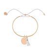 Bracelets Femme L'Atelier d'Amaya | Bracelet Jonc Cordon M Daille Et Pompon Plaqu Or Rose