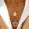 Colliers Femme L'Atelier d'Amaya | Collier Cha Ne Et Pastille Stri E Labradorite Argent 925