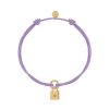 Bijoux Enfant L'Atelier d'Amaya | Bracelet Cordon Et M Daille Cadenas Pour Enfant Plaqu Or