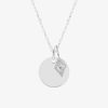 Colliers Femme L'Atelier d'Amaya | Collier Cha Ne M Daille Plate Et Losange Zircon Argent 925