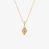 Colliers Femme L'Atelier d'Amaya | Collier Cha Ne M Daille Pendante Losange Zircon Plaqu Or