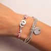 Bracelets Femme L'Atelier d'Amaya | Bracelet Trois Rangs Et M Daille Toile Ajour E Argent 925