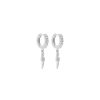 Boucles D'Oreilles Femme L'Atelier d'Amaya | Boucles D'Oreilles Cr Oles Zircons Et Clairs Argent 925