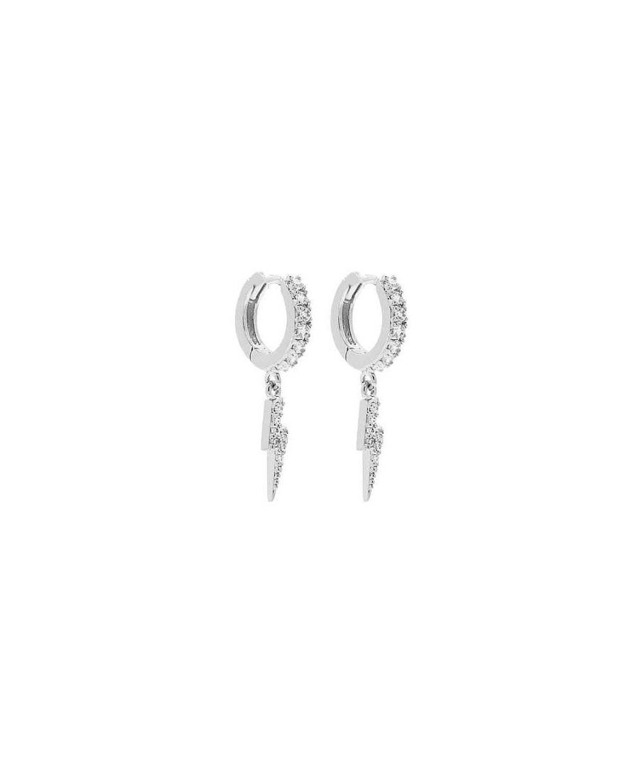 Boucles D'Oreilles Femme L'Atelier d'Amaya | Boucles D'Oreilles Cr Oles Zircons Et Clairs Argent 925