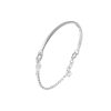 Bracelets Femme L'Atelier d'Amaya | Demi Jonc Cha Nette Et Cl Scintillante Argent 925