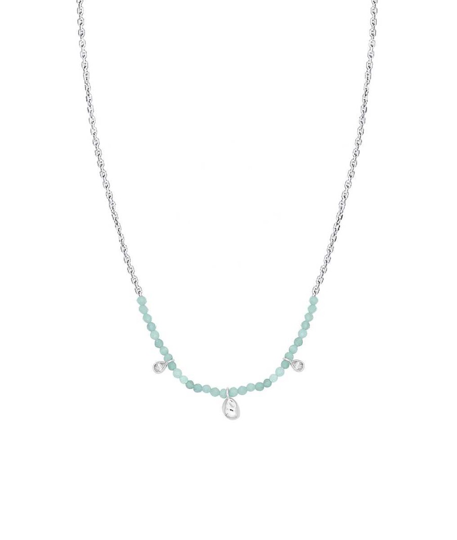 Colliers Femme L'Atelier d'Amaya | Collier Amazonite Et Gouttes Argent 925