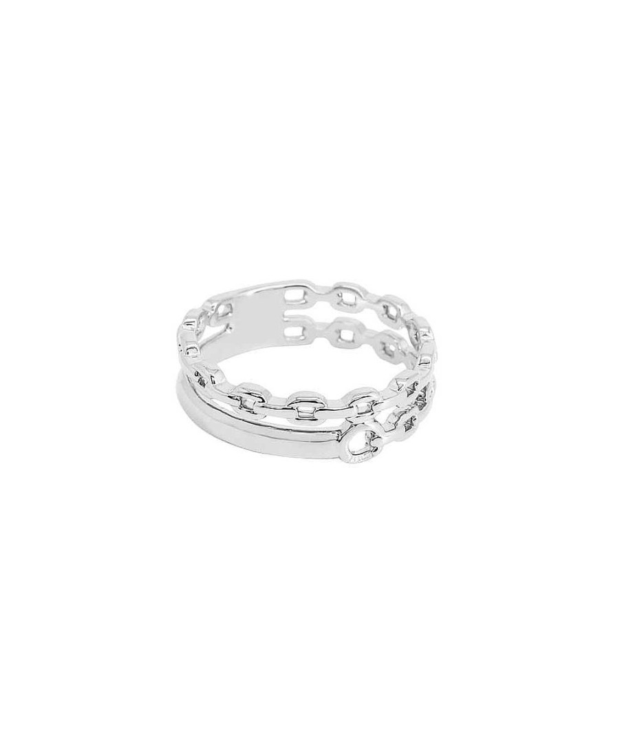 Bagues Femme L'Atelier d'Amaya | Bague Demi Jonc Double Rang Argent 925