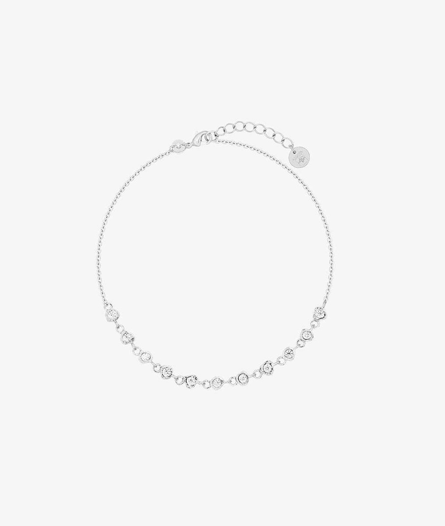 Bracelets Femme L'Atelier d'Amaya | Bracelet Cha Ne Zircons Asym Triques Argent 925