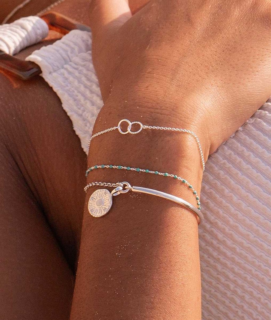 Bracelets Femme L'Atelier d'Amaya | Bracelet Cha Nette Et Mini Perles Argent 925