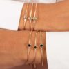 Bracelets Femme L'Atelier d'Amaya | Bracelet Jonc Ouvert Pierre Fine Ovale Plaqu Or