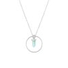 Colliers Femme L'Atelier d'Amaya | Collier Cha Ne Anneau Et Petit Prisme Amazonite Argent 925