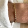 Bracelets Femme L'Atelier d'Amaya | Bracelet Grands Maillons Et Cha Ne Torsad E Plaqu Or