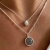 Colliers Femme L'Atelier d'Amaya | Duo Goutte Et Pierre Fine Argent 925