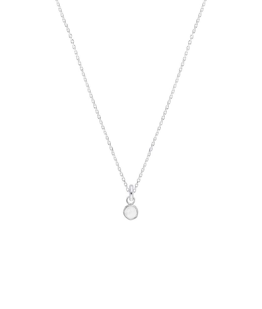 Colliers Femme L'Atelier d'Amaya | Collier Cha Ne Et Pierre De Lune Sertie Argent 925