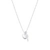 Colliers Femme L'Atelier d'Amaya | Collier Maille Carr E Facett E Coeur Bomb Et Cl Scintillante Argent 925