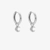 Boucles D'Oreilles Femme L'Atelier d'Amaya | Boucles D'Oreilles Cr Oles Et Pampille Lune Argent 925