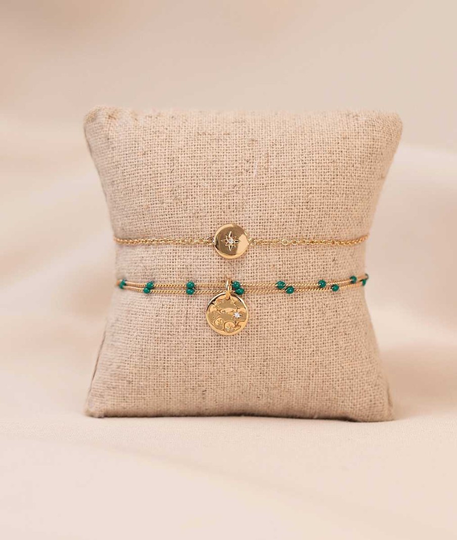 Bracelets Femme L'Atelier d'Amaya | Duo Toile Scintillante Et Constellation Plaqu Or