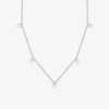 Colliers Femme L'Atelier d'Amaya | Collier Cha Ne 5 Zircons Suspendus Argent 925