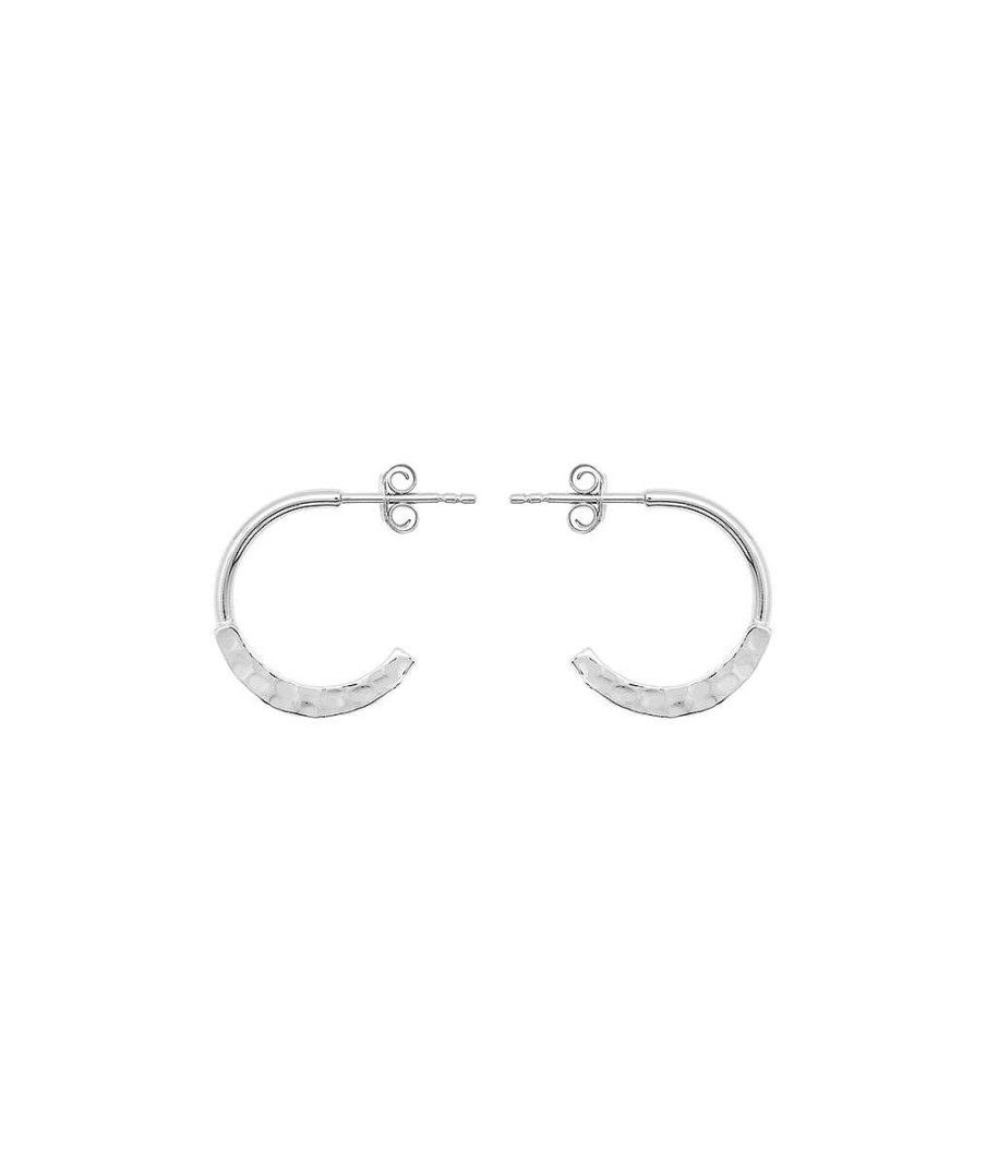 Boucles D'Oreilles Femme L'Atelier d'Amaya | Boucles D'Oreilles Cr Oles Paisses Martel Es Argent 925