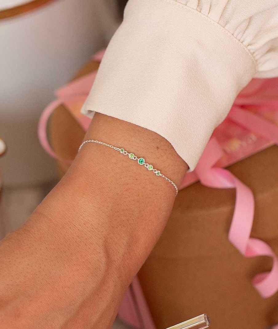 Bracelets Femme L'Atelier d'Amaya | Bracelet Cha Ne Barrette De Zircons D Grad S Argent 925