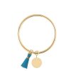 Bracelets Femme L'Atelier d'Amaya | Bracelet Jonc M Daille Et Pompon Plaqu Or