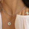 Colliers Femme L'Atelier d'Amaya | Collier Cha Ne Et Pastille Stri E Amazonite Argent 925