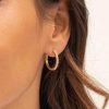 Boucles D'Oreilles Femme L'Atelier d'Amaya | Boucles D'Oreilles Grandes Cr Oles Zircons Plaqu Or