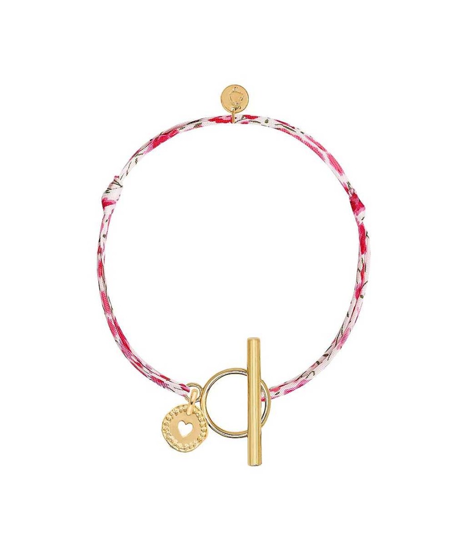 Bracelets Femme L'Atelier d'Amaya | Bracelet Liberty Fermoir Et M Daille Coeur Tress Plaqu Or