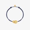 Bijoux Enfant L'Atelier d'Amaya | Bracelet Cordon Petits Anneaux Entrelac S Pour Enfant Plaqu Or