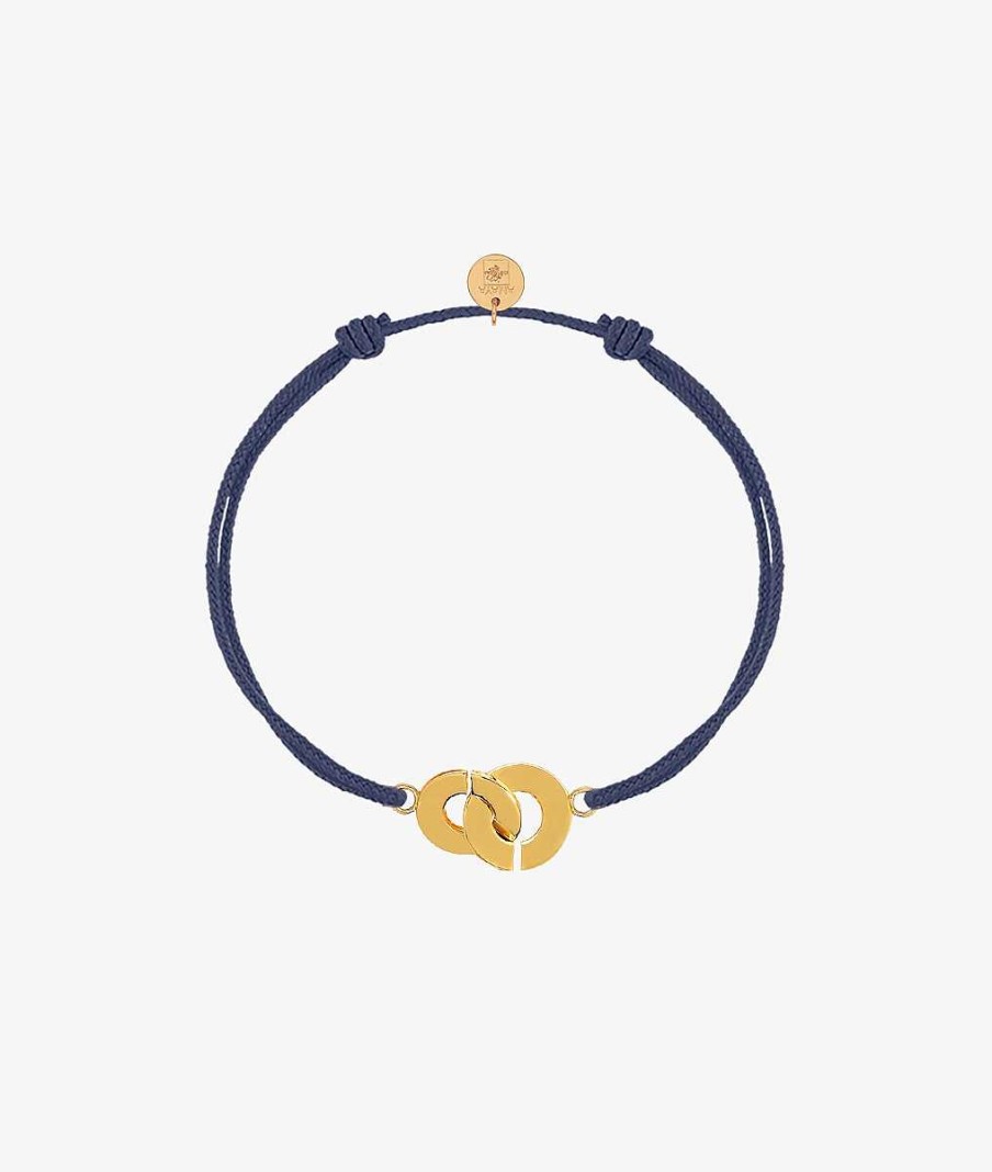 Bijoux Enfant L'Atelier d'Amaya | Bracelet Cordon Petits Anneaux Entrelac S Pour Enfant Plaqu Or