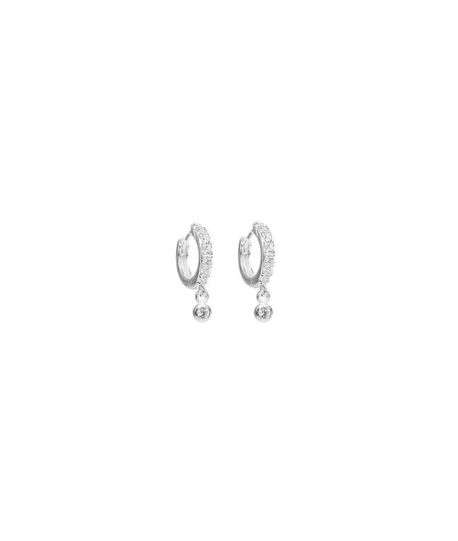 Boucles D'Oreilles Femme L'Atelier d'Amaya | Boucles D'Oreilles Cr Oles Zircons Et Pendentif Zircon Argent 925