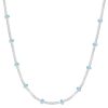 Colliers Femme L'Atelier d'Amaya | Collier Cha Ne Et Perles Mail Bleu Turquoise Argent 925