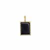 Pendentifs L'Atelier d'Amaya | M Daille Rectangle Onyx Plaqu Or