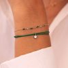 Bracelets Femme L'Atelier d'Amaya | Duo Solitaire Et Goutes Zircons Verts Plaqu Or