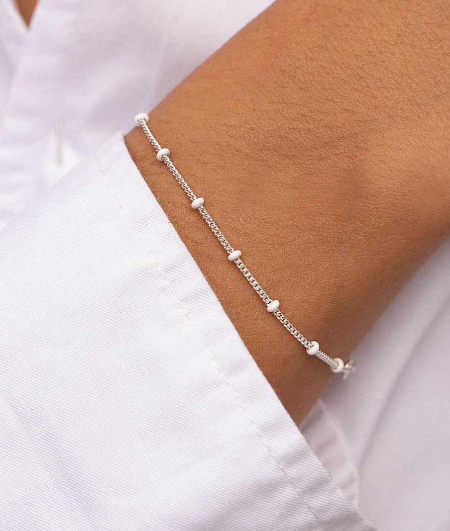 Bracelets Femme L'Atelier d'Amaya | Bracelet Cha Ne Et Perles Mail Argent 925