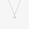 Colliers Femme L'Atelier d'Amaya | Collier Cha Ne Et Pendentif Solitaire Zircon Argent 925