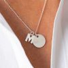 Colliers Femme L'Atelier d'Amaya | Collier Cha Ne M Daille Et Pendentif Initiale Argent 925