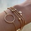 Bracelets Femme L'Atelier d'Amaya | Bracelet Cha Ne Petit Anneau Plaqu Or