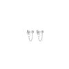 Boucles D'Oreilles Femme L'Atelier d'Amaya | Boucles D'Oreilles Puces Zircon Et Cha Ne Argent 925