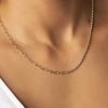 Colliers Femme L'Atelier d'Amaya | Collier Grands Maillons Et Cha Ne Torsad E Plaqu Or